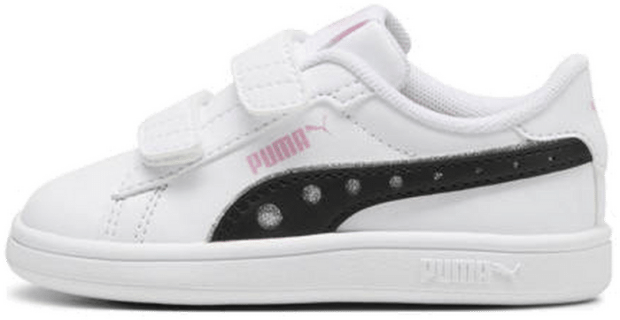 PUMA Smash 3.0 Dance Party Toddlers’ Sneakers, White/Black/Pink Lilac White,Black,Pink Lilac 395608_01