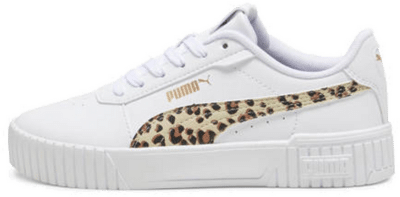 PUMA Carina 2.0 Animal Update Youth Sneakers, White/Putty/Gold White,Putty,Gold 396986_02