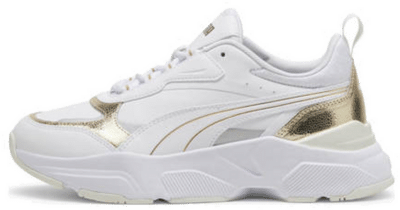 PUMA Cassia Metallic Shine Sneakers, White/Gold/Silver White,Gold,Silver 395267_01