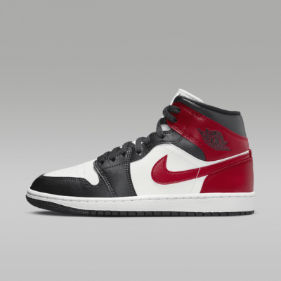 Nike Air Jordan 1 Mid Gym Red Off Noir (W) BQ6472-160