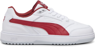 PUMA Doublecourt Sneakers, White/Club Red White,Club Red 393284_09