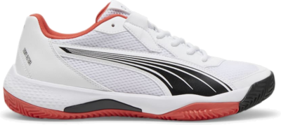 Women’s PUMA Nova Court Padel Shoe Sneakers, White/Black/Active Red 107598_02