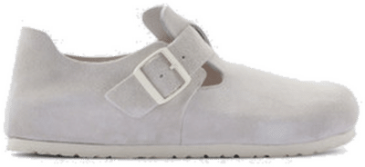 Birkenstock London Suede Leather Antique White Wit 1024626