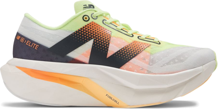 New Balance FuelCell SuperComp Elite v4 White Bleached Lime Glo Hot Mango (Women’s) WRCELLA4