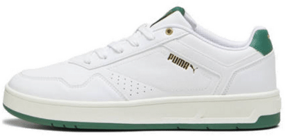 Men’s PUMA Court Classic Sneakers, White/Vine/Gold White,Vine,Gold 395018_03