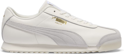 Men’s PUMA Roma Classics Sneakers, Warm White/Sedate Grey/Gold Warm White,Sedate Gray,Gold 398572_01
