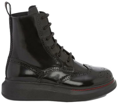 Alexander McQueen Hybrid Lace Up Boot Black (Women’s) 586402WHX511000