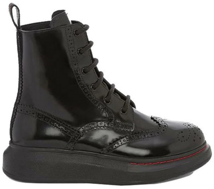 Alexander McQueen Hybrid Lace Up Boot Black (Women’s) 586402WHX511000