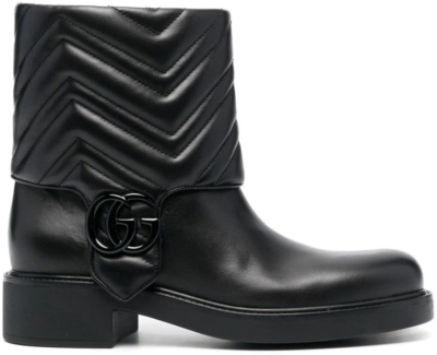 Gucci GG Leather Ankle Boot Black (Women’s) 701822 BKO60 1000