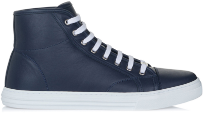 Gucci Leather High Top Sneaker Dark Blue 423300 A9L00 4009
