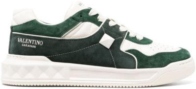 Valentino One Stud Low Sneaker Green White 3Y2S0E71MLR-MKT