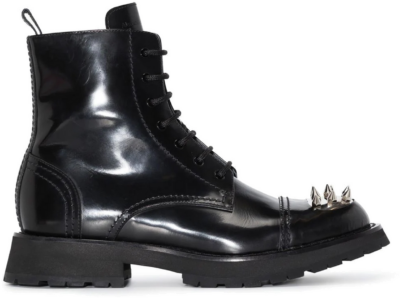 Alexander McQueen Punk Stud Boot Black 705080WIC631081