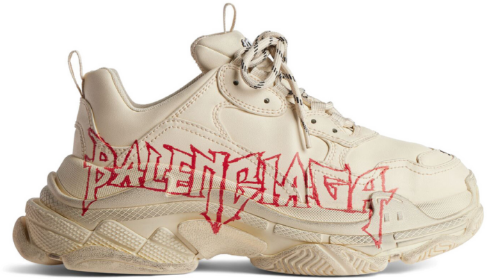 Balenciaga Triple S DIY Metal White Red 536737W2FAY9016
