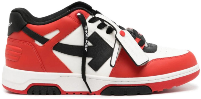 OFF-WHITE Out Of Office OOO Low Tops Red Black (2024) OMIA189C99LEA013-2510