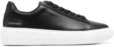 Versace Greca Lace-up Sneakers Black White DSU8404-DV50G _D41