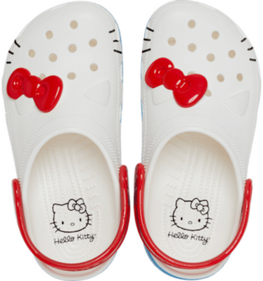 Crocs Toddler Hello Kitty Classic Klompen Kinder White White 209469-100-C4