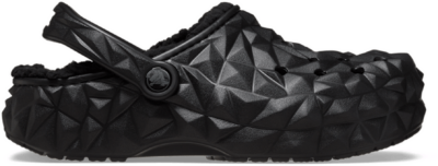 Crocs Classic Lined Geometric Klompen Unisex Black Black 210069-001-M4W6