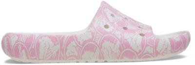 Crocs Classic Duke Print 2.0 Slides Unisex Pink Tweed Pink Tweed 209991-6WY-M4W6