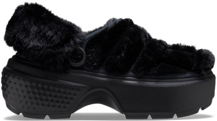Crocs Stomp Quilted Klompen Unisex Black Black 208938-001-M4W6