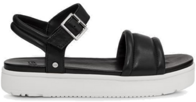 UGG Zayne-sandaal met enkelband voor Dames in Black Black Leather 1129233-BLLE