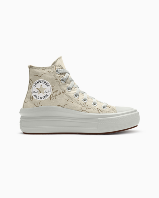 Converse Custom Chuck Taylor All Star Move Platform By You White A07198CSU24_egret_pinkfloral_F