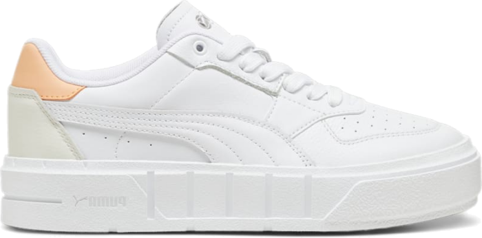 PUMA Cali Court Leather Women’s Sneakers, White/Peach Fizz White,Peach Fizz 393802_12