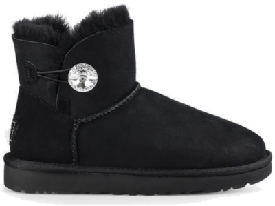 UGG Bailey Button laarzen voor Dames in Black Black 1016554-BLK