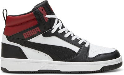 Men’s PUMA Rebound Sneakers, White/Black/Intense Red 392326_24