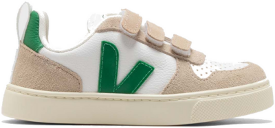 Veja Small V-10 CHROMEFREE LEATHER EXTRA-WHITE_EMERAUDE  Sneakers green|white CV0503800C
