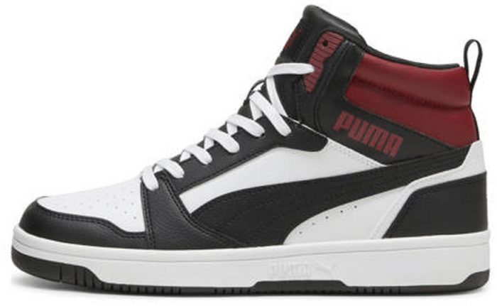 Puma Rebound Sneakers, White, Size 38, White,Black,Intense Red 392326_24