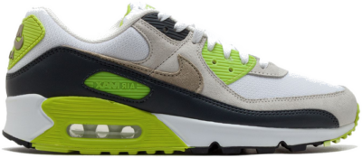 Nike Sneakers Air Max 90 – Wit/beige/neon/grijs, maat 41 [‘Wit’, ‘Grijs’] DM0029-107