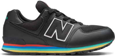 New Balance Kinderen 574 in Zwart, Leather, Zwart GC574KIF