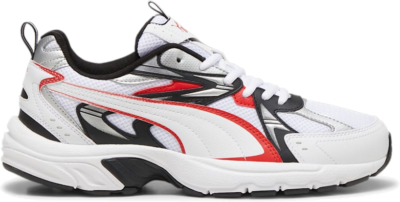 PUMA Milenio Tech Sneakers, White/Black/For All Time Red 392322_08