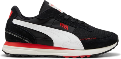 PUMA Road Rider Suede Sneakers, Black/Red 397377_14