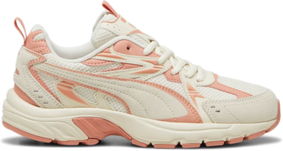 PUMA Milenio Tech Suede Coquette Sneakers Women, Alpine Snow/Deeva Peach 397822_01