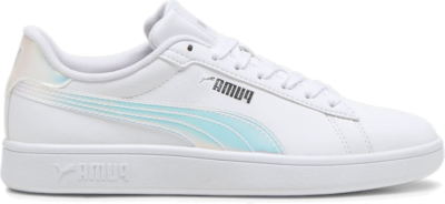 PUMA Smash 3.0 Holo 2.0 Sneakers Youth, White/Mauve Mist/Silver 398292_01