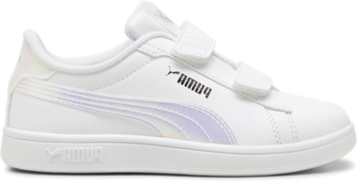 PUMA Smash 3.0 Holo 2.0 Sneakers Kids, White/Mauve Mist/Silver White,Mauve Mist,Silver 398293_01