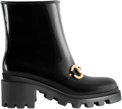 Gucci Horsebit Rain Boots Black (Women’s) 670407 JCCP0 1000