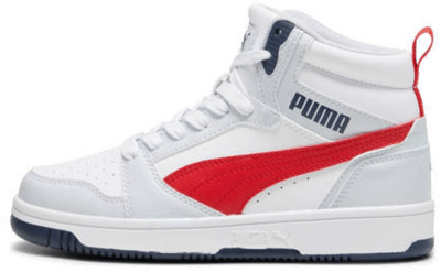 PUMA Rebound V6 Mid Sneakers Youth, White/Black White,Black 393831_02