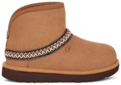 UGG Classic Mini Crescent-laars voor Grote Kinderen in Brown Chestnut 1157697T-CHE