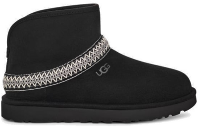 UGG Classic Mini Crescent-laars voor Dames in Black Black 1158262-BLK