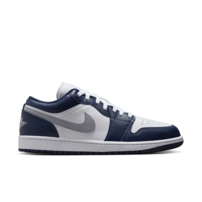 Jordan 1 Low Wolf Grey Midnight Navy 553558-141