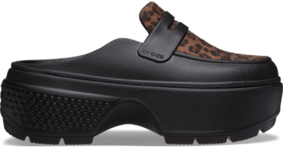 Crocs Stomp Leopard Loafer Klompen Unisex Black / Multi Animal Black/Multi Animal 210366-0ZR-M4W6