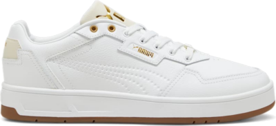 Men’s PUMA Court Classic Lux Sneakers, White/Alpine Snow/Gold 395019_05