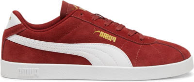 PUMA Club II Suede Sneakers Unisex, Intense Red/White/Gold 397444_03