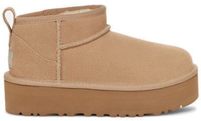 UGG Classic Ultra Mini Platform-laars voor kinderen  in Beige Sand 1157791K-SAN