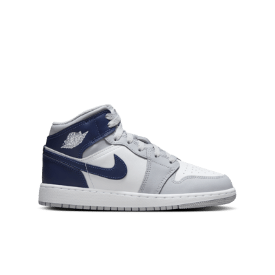 Jordan 1 Mid Wolf Grey Midnight Navy (GS) DQ8423-104