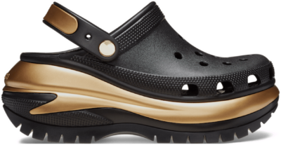 Crocs Mega Crush Metallic Klompen Unisex Black / Gold Black/Gold 210368-072-M4W6