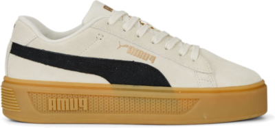 PUMA Smash Platform V3 Suede Sneakers Women, Pristine/Black/Gold 391942_01