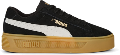 PUMA Smash Platform V3 Suede Sneakers Women, Black/White/Gold 391942_02